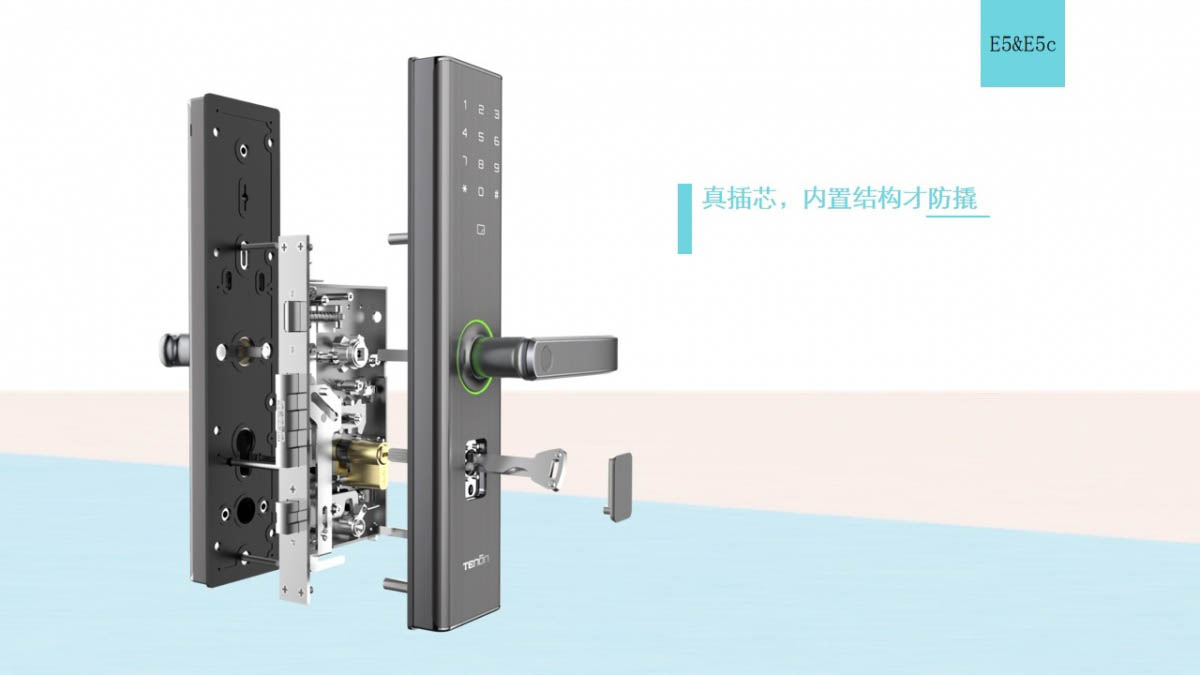 指纹锁内外两道安全防线